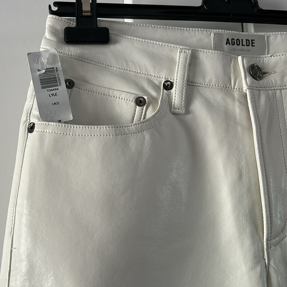 AGOLDE Recycled Leather Jeans Lyle NWT - Picture 10 of 13